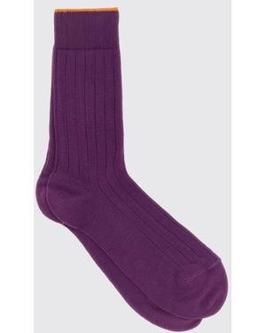 Gallo Ribbed Crew Socks - Purple