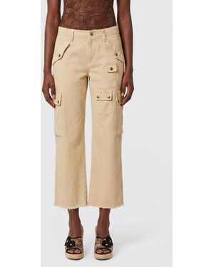Isabel Marant Josine Cotton Cargo Trousers - Natural