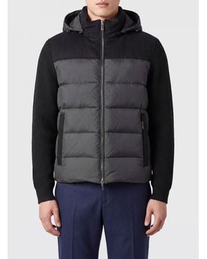 Moorer Jesse-Stp Quilted Wool And Cashmere Down Jacket With Hood - Black