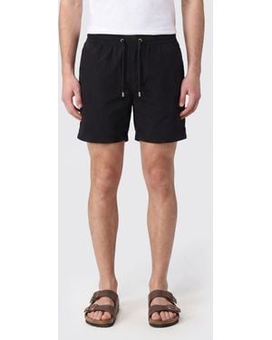 MC2 Saint Barth Short Swim Shorts With Elasticated Drawstring Waist - Black