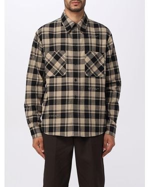Off-White c/o Virgil Abloh Oversized Check Print Shirt - Grey
