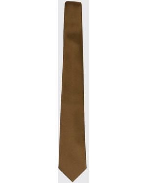 Saint Laurent Corbata De Seda - Blanco