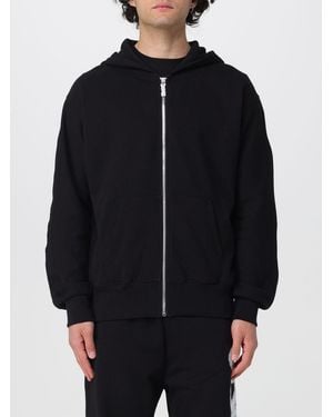 DISCLAIMER Zip-Up Cotton Hoodie With Printed Logo - Blue