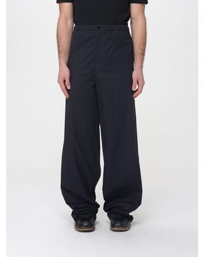 Jil Sander Wide Leg Cotton Pants - Blue