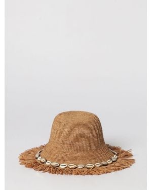 Alanui Bast-Hut Mit Bestickten Muscheln - Braun