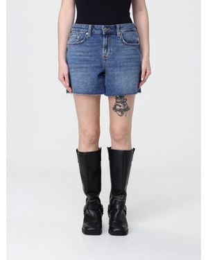 7 For All Mankind Cotton Denim Shorts - Blue