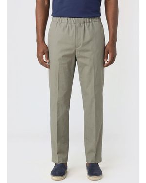 Lardini Wide-Leg Linen Blend Trousers - Grey