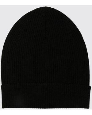 Rick Owens Pure Virgin Wool Beanie With A Classic Design And Cuff - Black