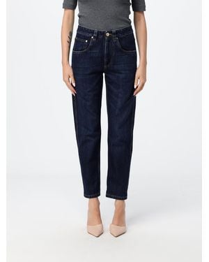 Brunello Cucinelli Vaqueros Cropped De Pernera Recta Y Talle Alto En Denim De Algodón - Azul