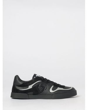 Dolce & Gabbana Dolce &Amp Gabbana Portofino Bicolour Calf Leather Trainers With Dg Monogram - White