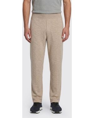 Brioni Cashmere Blend Trousers - Natural