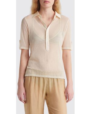 Paloma Wool Polo De Manga Corta En Mezcla De Algodón Con Cuello Clásico - Neutro