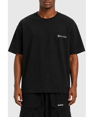 Barrow Printed Cotton T-Shirt - Black