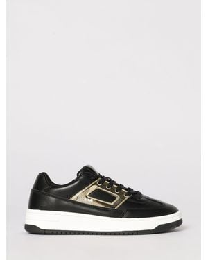 Just Cavalli Leather Sneakers - Black