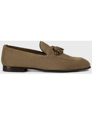 Doucal's Suede Loafers With Tassels - Brown