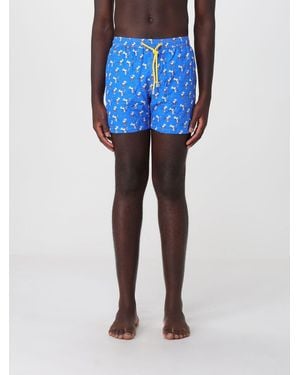 MC2 Saint Barth Printed Boxer Swim Trunks - Blue