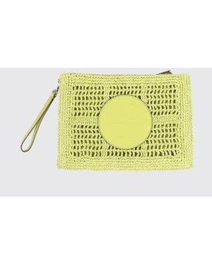 Tory Burch Ella Crochet Raffia Clutch - Yellow