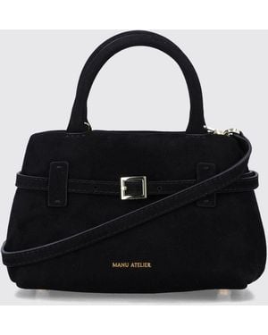 MANU Atelier Minibolso De Mano Le Cambon 20 En Piel Con Bandolera Extraíble - Negro