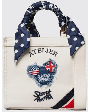 Secret Pon-pon Shoulder Bag - Blue