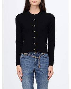 Michael Kors Cárdigan De Cuello Redondo De Mezcla De Lana Merina Con Cierre De Botones - Negro