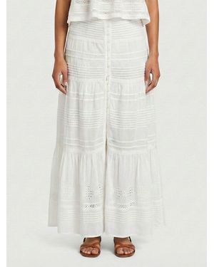 Isabel Marant Marant Etoile Cotton And Lace Paoline Long Skirt - White
