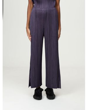 Pleats Please Issey Miyake Pantalone Plissettato - Blu