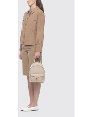 Coccinelle Beat Generation Grained Leather Backpack - Natural