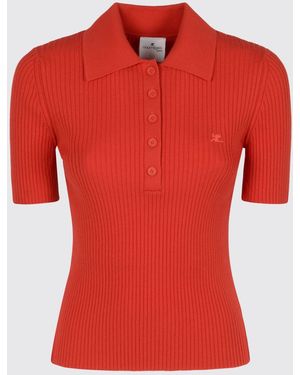 Courreges Polo Femme - Rouge