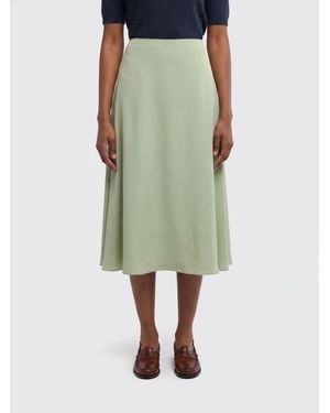 Aspesi Silk Midi Skirt - Green