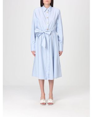 KARL LAGERFELD Cotton Chemisier Dress - Blue
