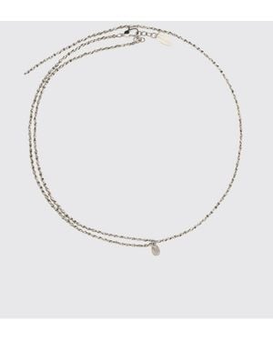 Brunello Cucinelli Faceted Metal Necklace - White