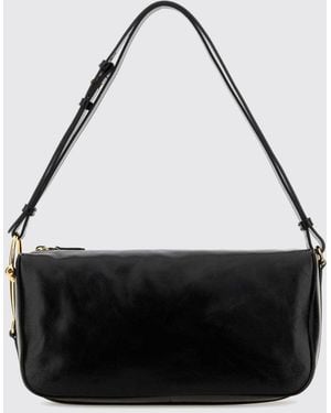 Gucci Schultertasche Von Aus Glattem Kalbsleder Mit Verstellbarem Griff Und Reißverschluss - Schwarz