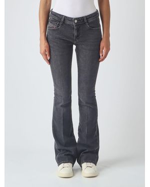 DIESEL Jean Évasé Taille Haute 1969 D-Ebbey En Denim De Coton - Bleu