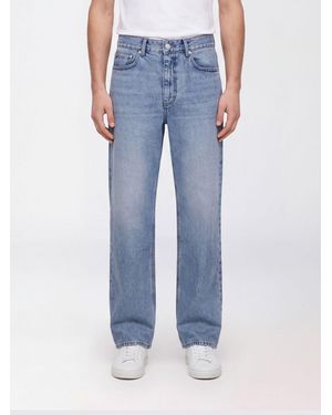 DUNST Straight-Fit Mid-Rise 5-Pocket Cotton Denim Jeans - Blue
