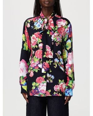 Moschino Viscose Shirt With Floral Print - Black