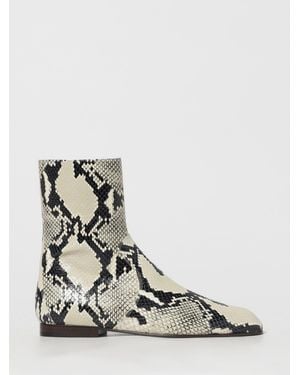 KHAITE Flat Ankle Boots - White