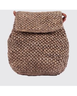 IBELIV Zaz Woven Raffia Tote Bag - Brown