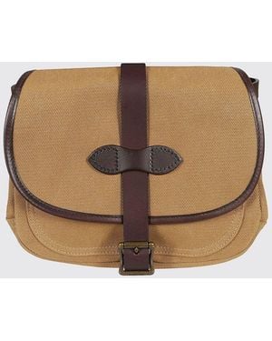 Filson Rugged Twill Cotton And Leather Bag - Brown