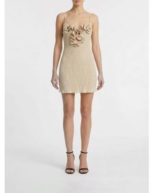 Magda Butrym Cotton Blend Mini Dress - Natural