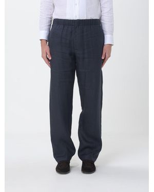 Lardini Linen Wide-Leg Trousers - Blue