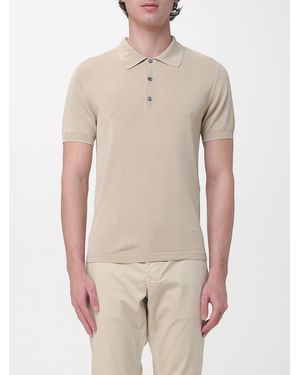 Emporio Armani Knitted Polo Shirt - Natural