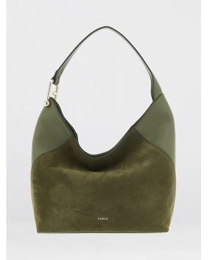Furla Lara Suede Bag - Green