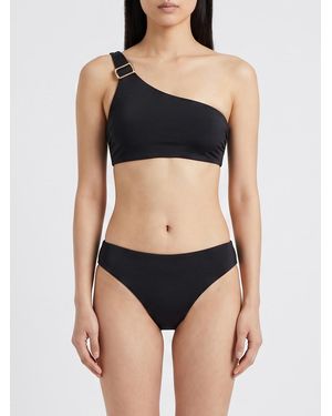 Max Mara One-Shoulder Asymmetrical Polyamide Bikini Top - Black
