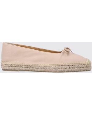 Castañer Pax Ribbon Leather Espadrilles - Natural