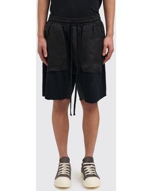 Thom Krom Cotton And Linen Shorts - Black