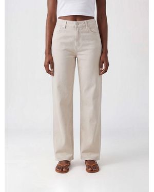 Rag & Bone Sofi Mid-Rise Wide-Leg Denim Jeans - Natural