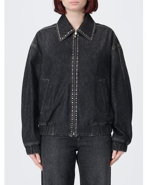 Versace Rhinestone Denim Jacket - Black