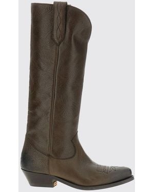 Golden Goose Wish Star Leather Knee-High Cowboy Boots - Brown
