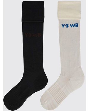 Wales Bonner Ribbed Cotton Socks Y-3 X With Jacquard Logo - Black