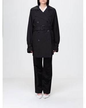 TOTEME Cotton Double-Breasted Trench Coat - Black